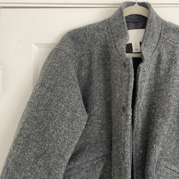 H&M Gray Wool Bomber Jacket - Picture 3 of 5